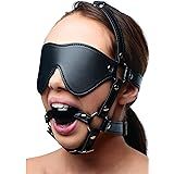 Strict Blindfold Ball Gag And Harness