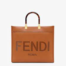 Fendi Sunshine Medium - Brown leather shopper | Fendi