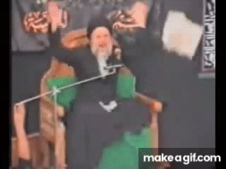 Strange Shi'a imam hitting himself (don't miss it) on Make a GIF