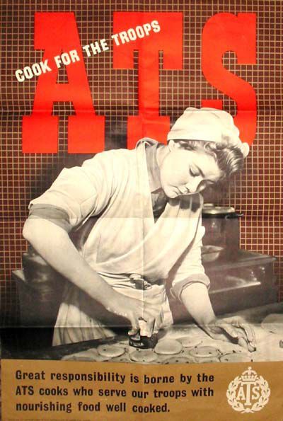 Poster says Great responsibiliy is borne by the ATS cooks who serve our troops with nourishing food well cooked
