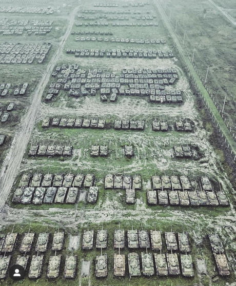 Abandoned Soviet tanks in Siberia. Only a massive distribution of drones gave us a possibility to see pictures like this one