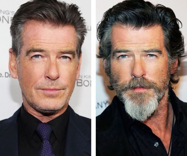 Pierce Brosnan-A beard makes you look different | Growing facial hair,  Beard, Goatee styles