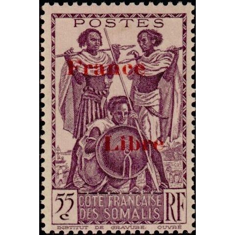 French Somali Coast Cote Francaise Des Somalis 55c Mounted Mint MM SG 323  stamp on eBid United Kingdom | 147559458
