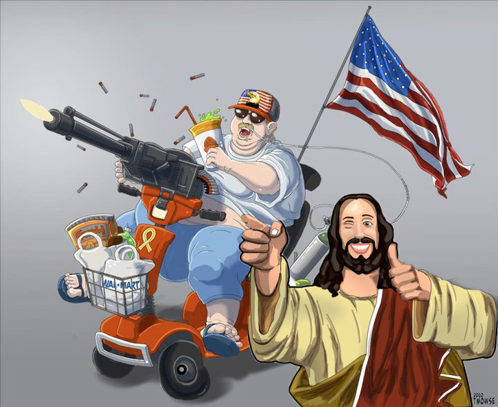 My new favorite stereotype of America. : funny