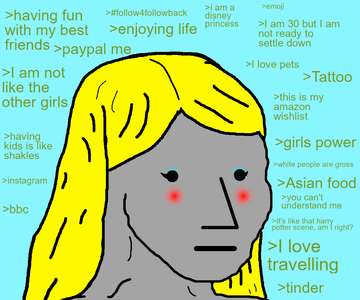 NPC roastie / thot | NPC Wojak | Know Your Meme