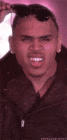 confused chris brown GIF