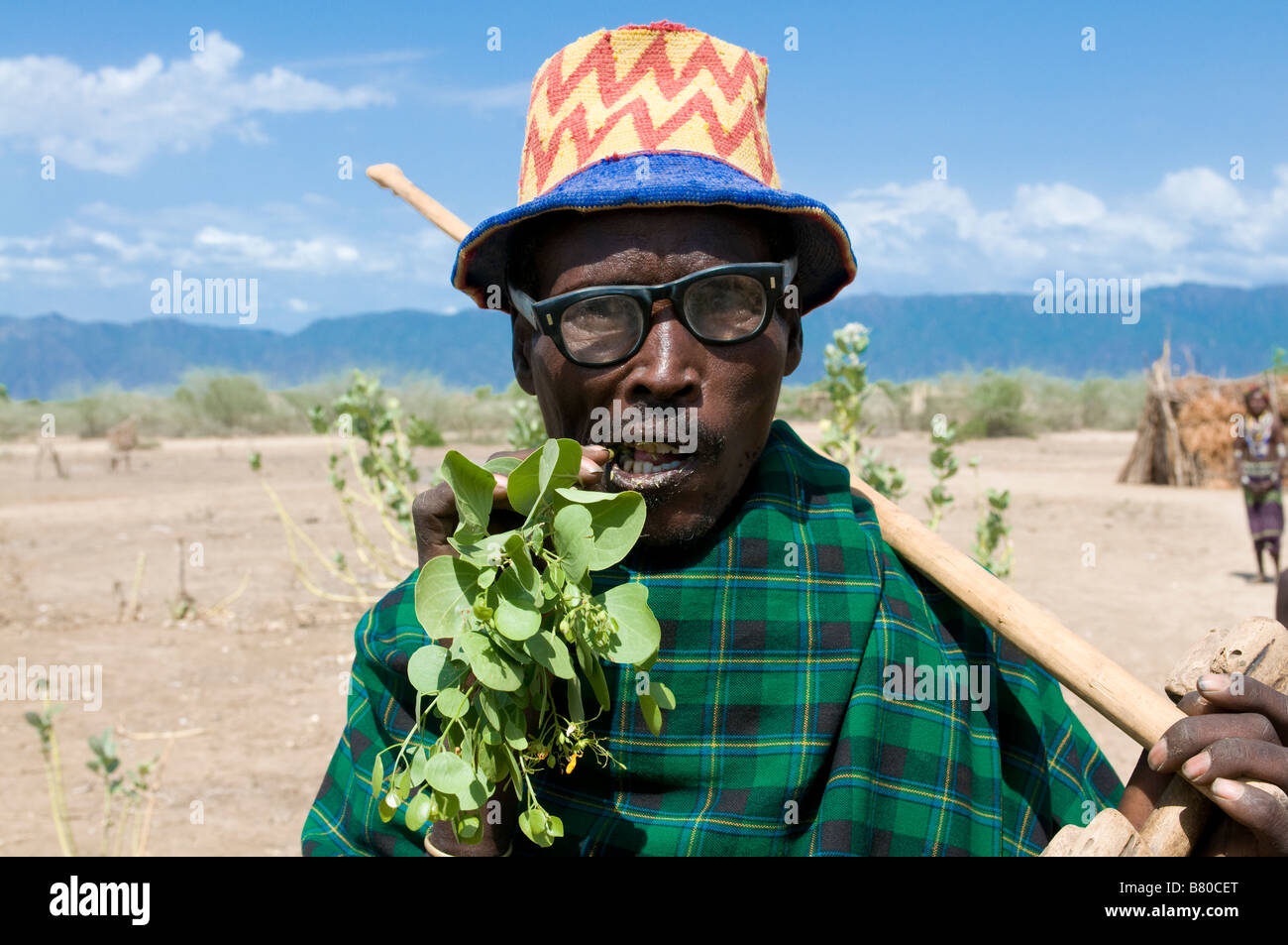 man-chewing-khat-arbore-omovalley-ethiopia-africa-B80CET.jpg