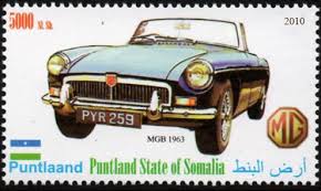 Puntland State of Somalia 1963 MGB Stamp | 1967 MGB GT
