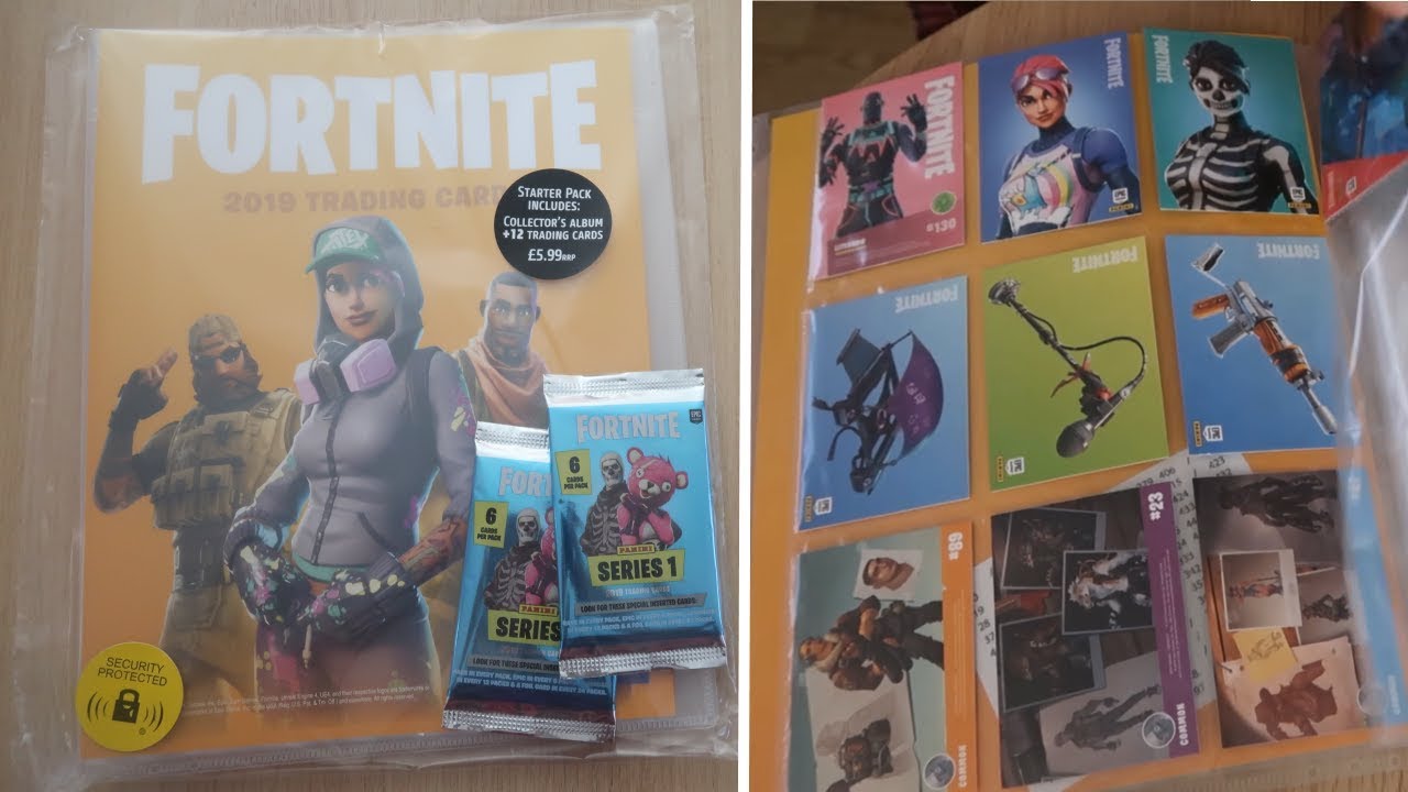 Fortnite 2019 Trading Card Starter Pack Opening | Collector's Album & 12 Trading  Cards Series 1 - YouTube