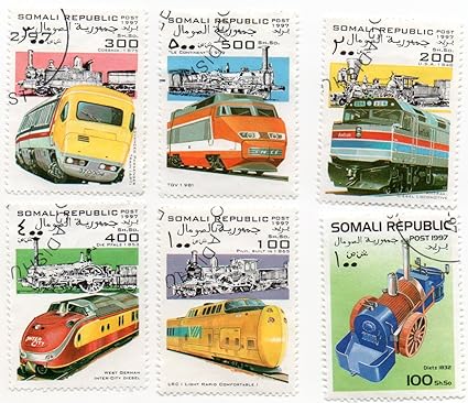 Amazon.com : Somali Republic Postage Stamp Set Trains Issue Of 6 Stamps #  1997T : Everything Else