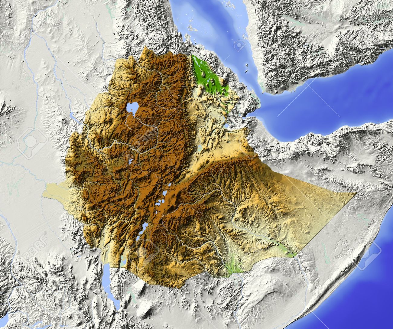10756512-Ethiopia-Shaded-relief-map-Surrounding-territory-greyed-out-Colored-according-to-elevation-Includes--Stock-Photo.jpg