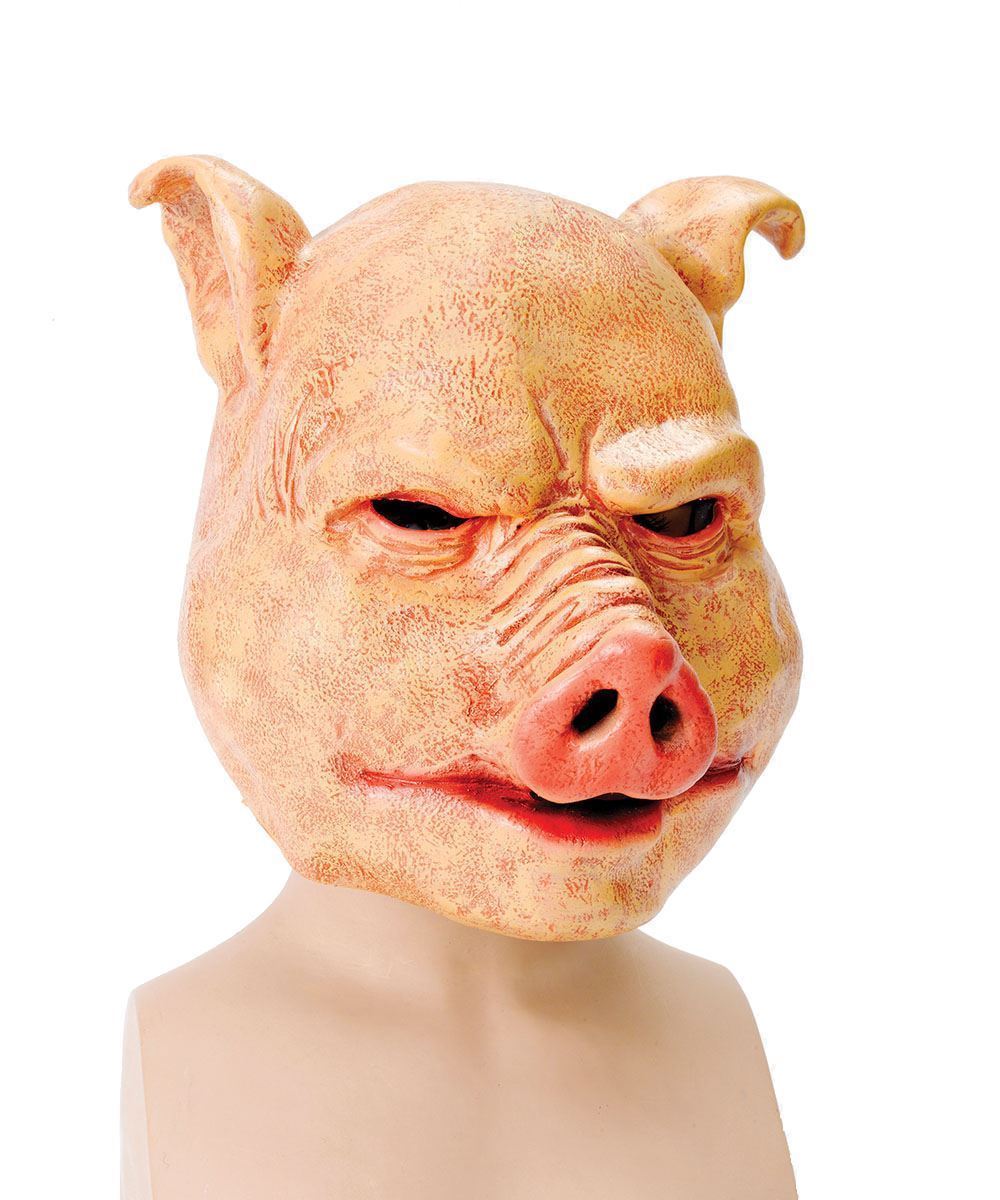 Deluxe Horror Latex Pig Mask Halloween Evil Scary Animal Fancy ...