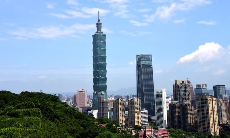 The Taipei 101 skyscraper in Taipei,the island of Taiwan File Photo:Xinhua
